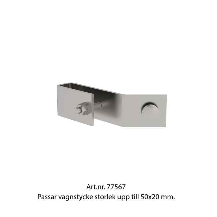 MUNK Sidofäste Fallskyddsskena Syrafast stål V4A