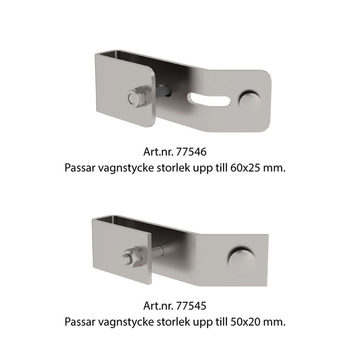 MUNK Sidofäste Fallskyddsskena VFZ Stål